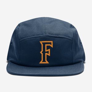NEW Cal State Fullerton Titans F Logo 5 Panel Camper Strapback Hat NAVY